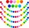 Citrus; 4 Pack 26.3 Ft Rainbow Pom Pom Garland Decorations with 120 Felt Balls Colorful Hanging Banner for Classroom Birthday Christmas Tree Party Home Decor; Category:Spring Floral Garlands; Image:2